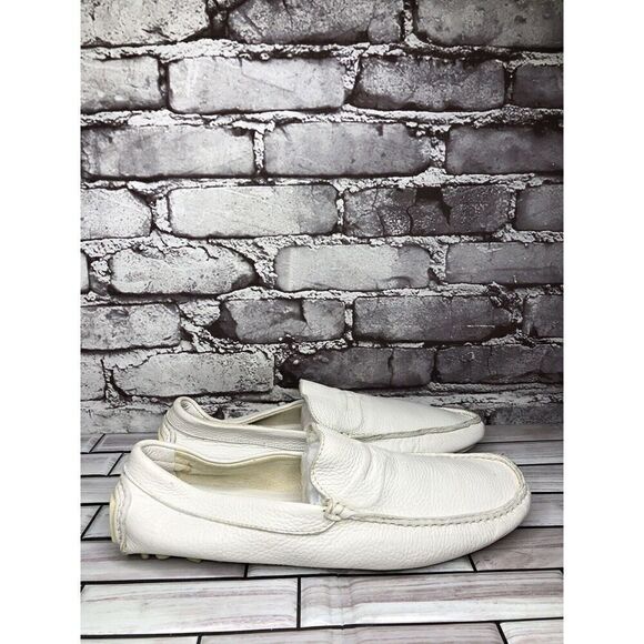 Baldinini White Leather Casual Penny Loafers Driving Shoes Men’s Sz 42EU/9M US main image 16